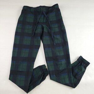 Albion Green and Navy Plaid Jogger Pants